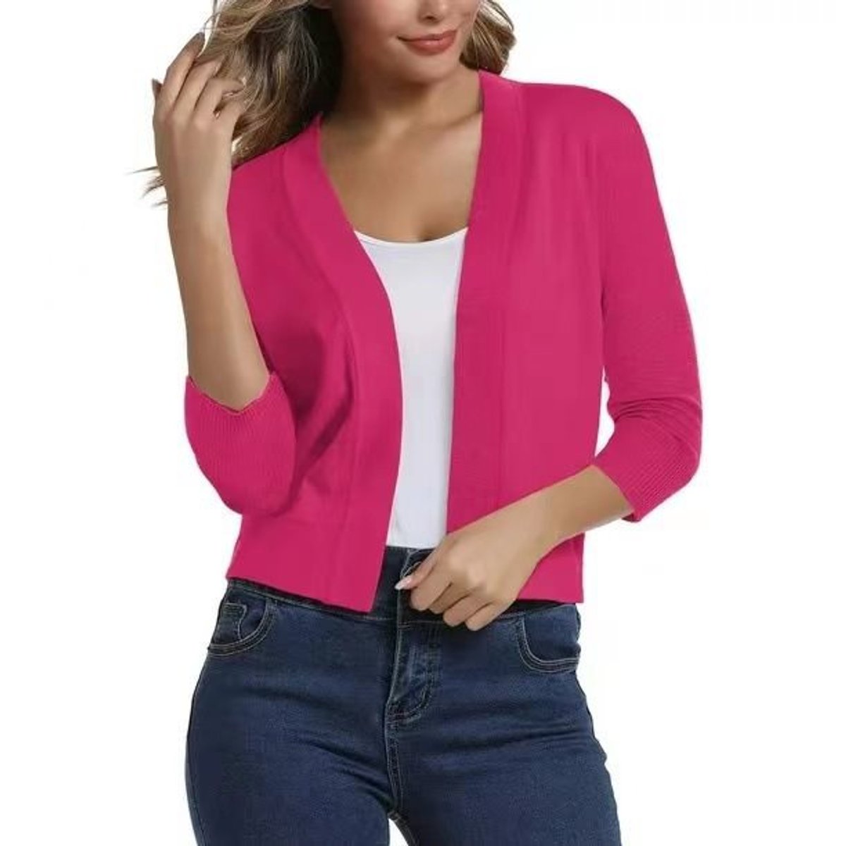 Emily | Women's Open-Front Cropped Cardigan
