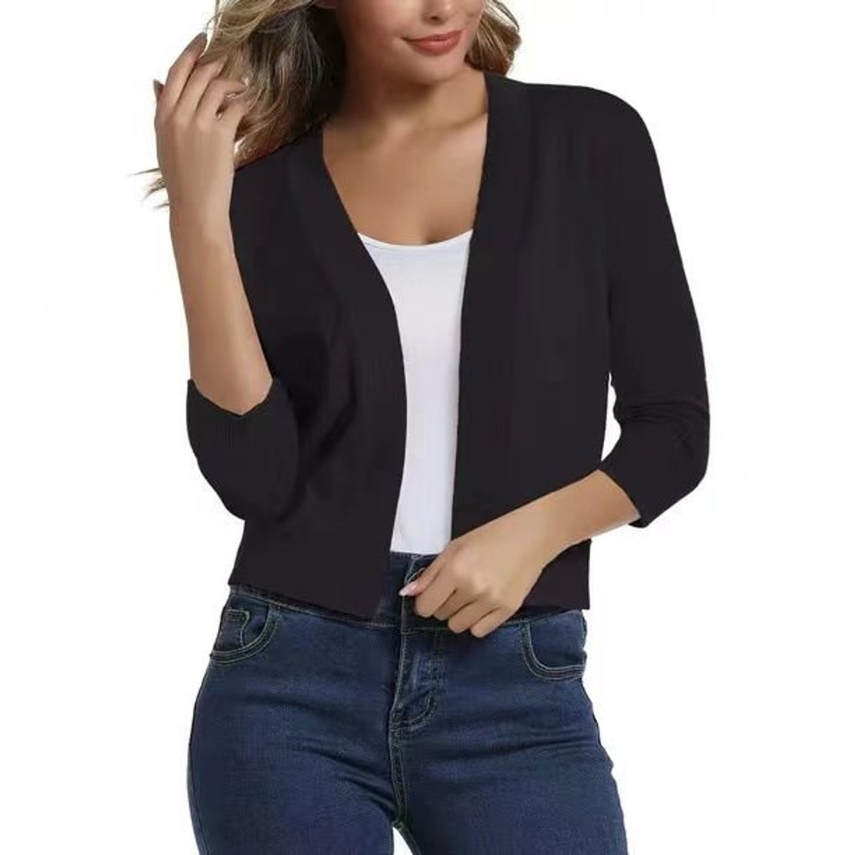 Emily | Women's Open-Front Cropped Cardigan