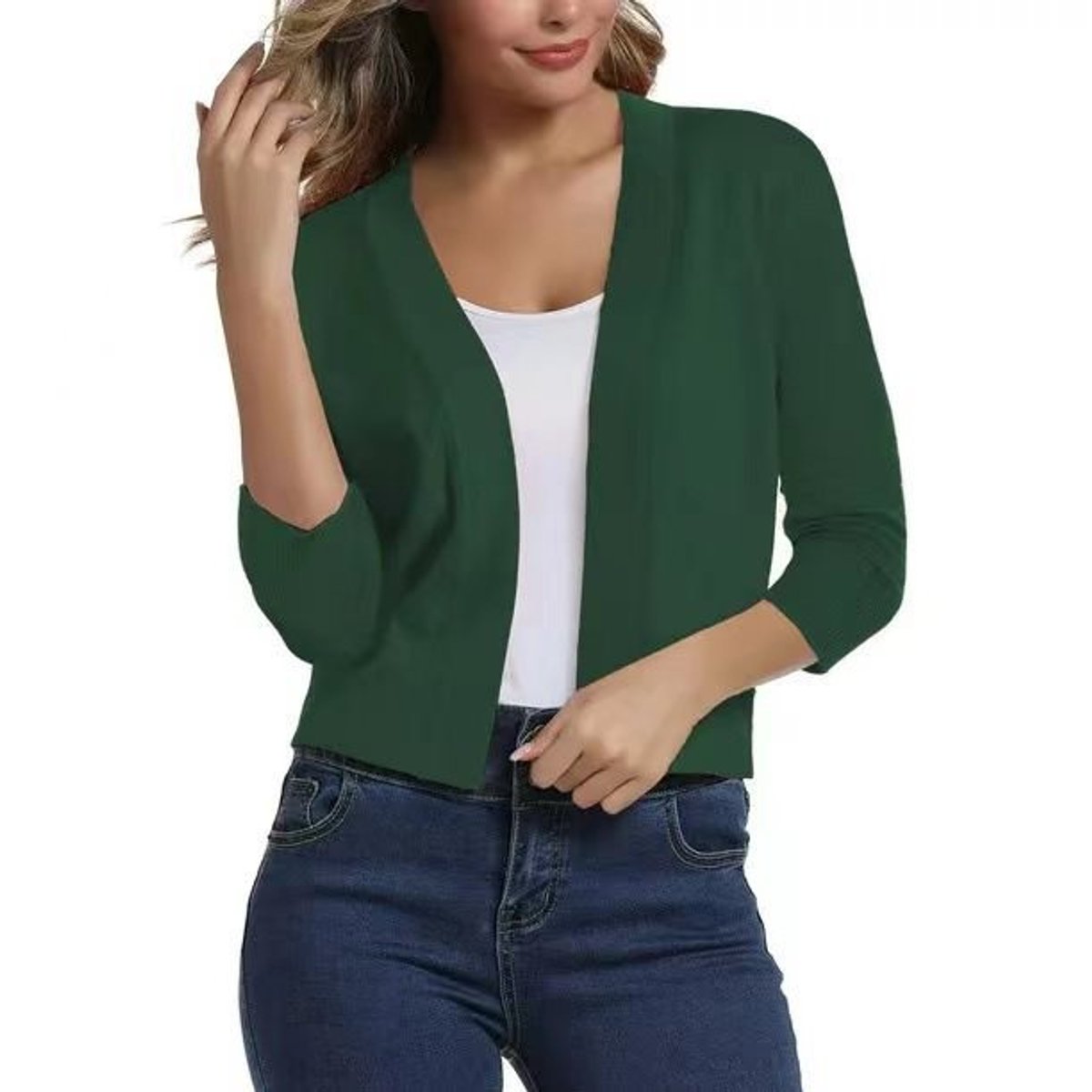Emily | Women's Open-Front Cropped Cardigan