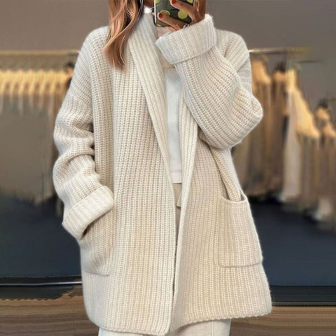 Olivia | Women's Oversized Chunky Knit Open-Front Cardigan