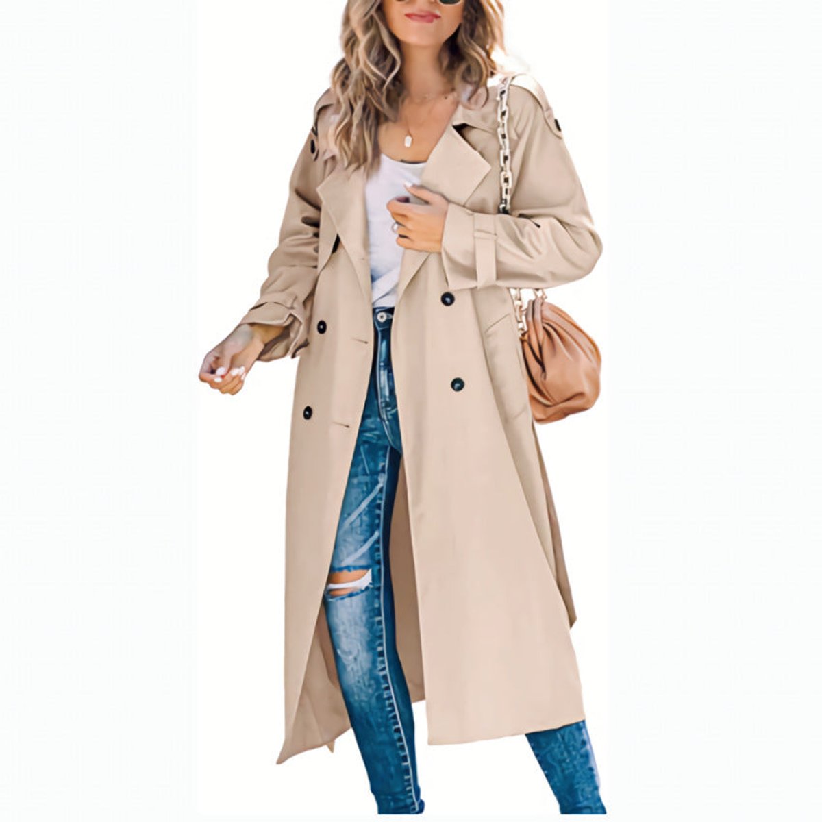 Ella | Women's Oversized Double-Breasted Belted Trench Coat