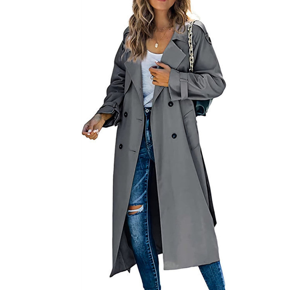 Ella | Women's Oversized Double-Breasted Belted Trench Coat