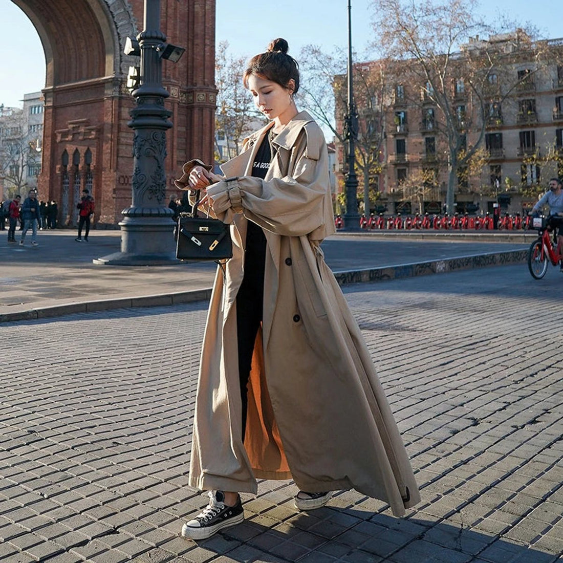 Ella | Women's Oversized Double-Breasted Longline Trench Coat