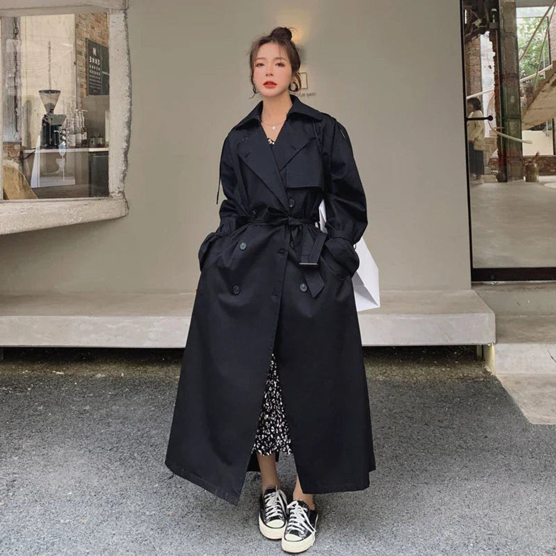 Ella | Women's Oversized Double-Breasted Longline Trench Coat