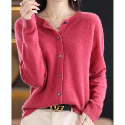 Rosie | Women's Oversized Merino Wool Button-Up Cardigan