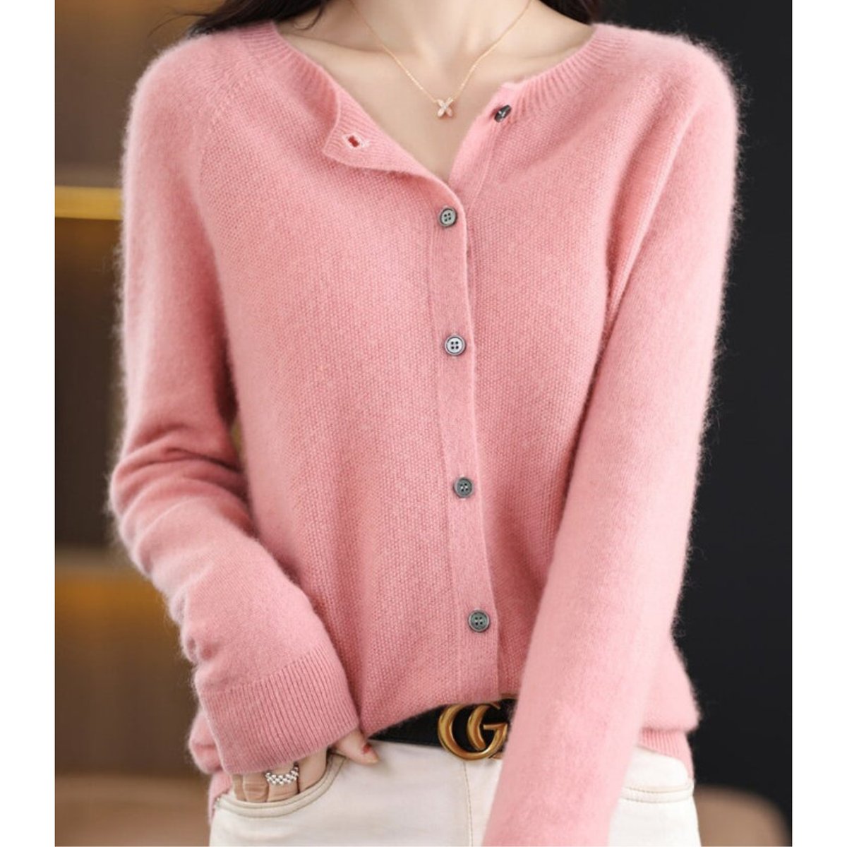 Rosie | Women's Oversized Merino Wool Button-Up Cardigan