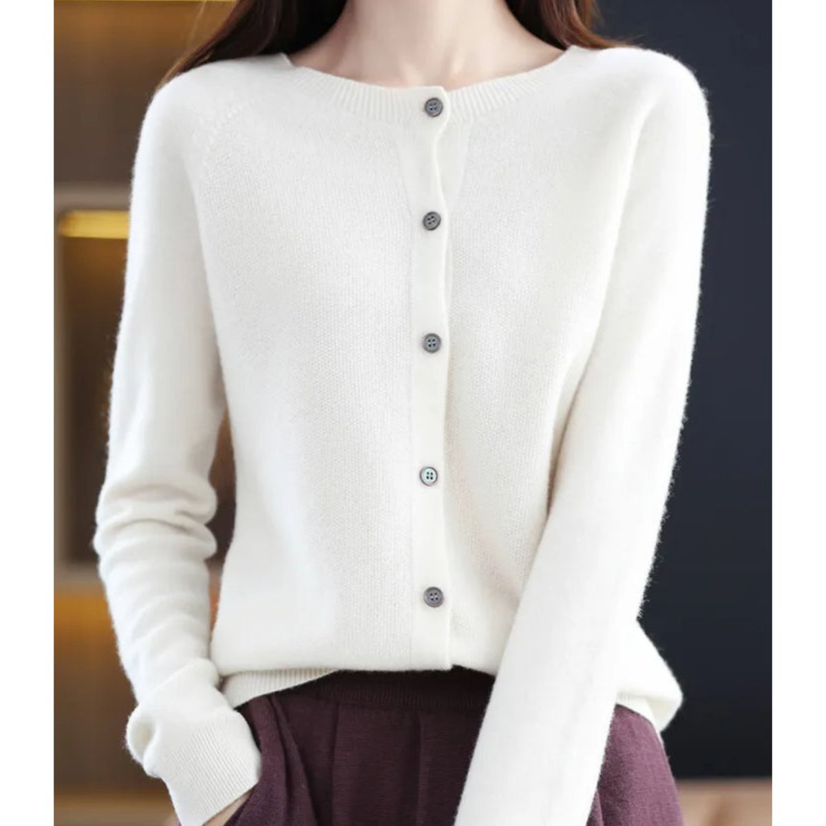 Rosie | Women's Oversized Merino Wool Button-Up Cardigan