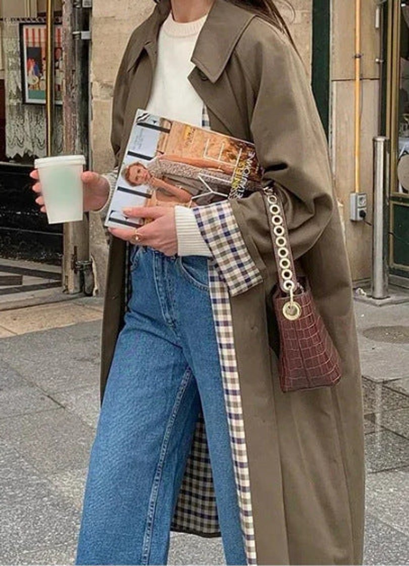 Aria | Women's Oversized Plaid-Lined Long Trench Coat