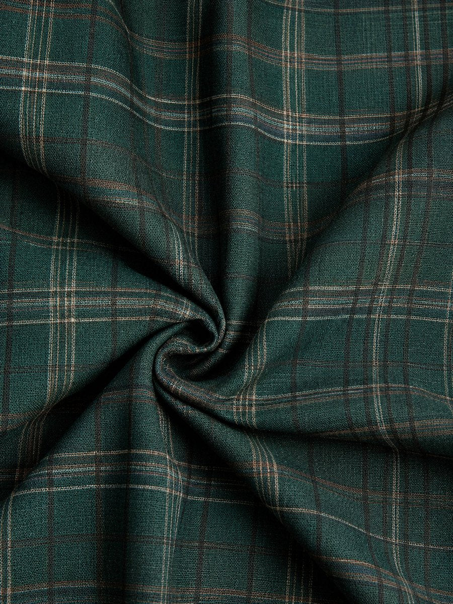 Grace | Women's Plaid Flannel Long Sleeve Maxi Shirtdress