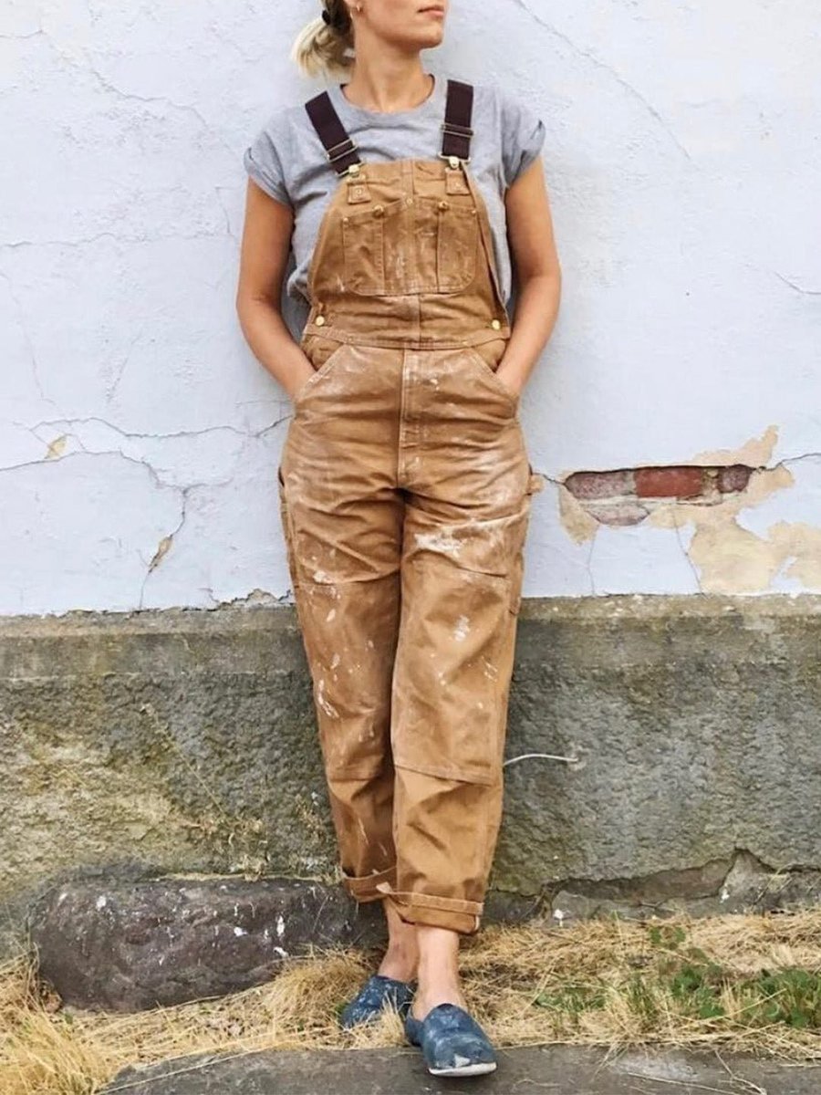 Lily | Women's Relaxed-Fit Adjustable-Strap Cotton Dungaree Overall