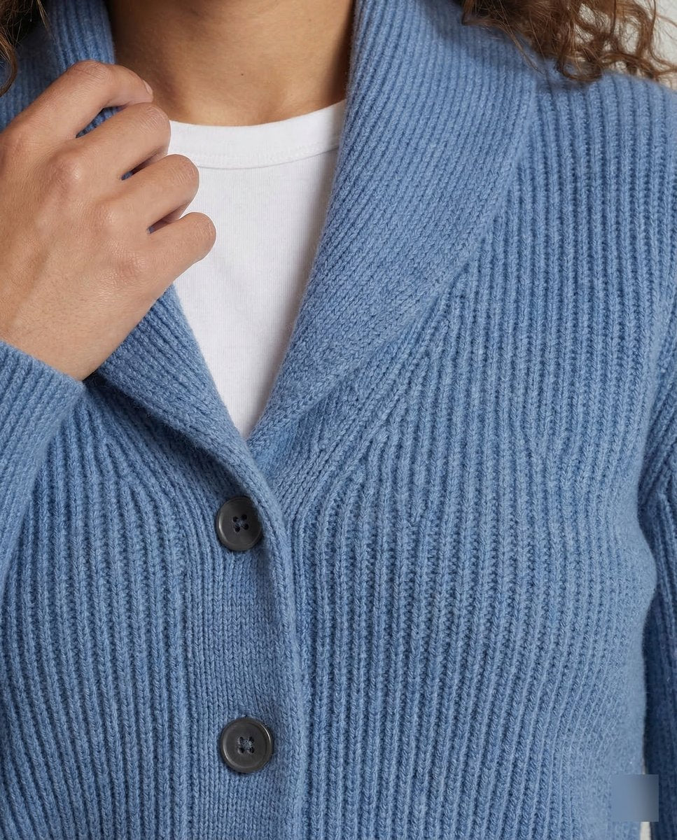 Scarlett | Women's Ribbed Knit Lapel-Collar Cardigan