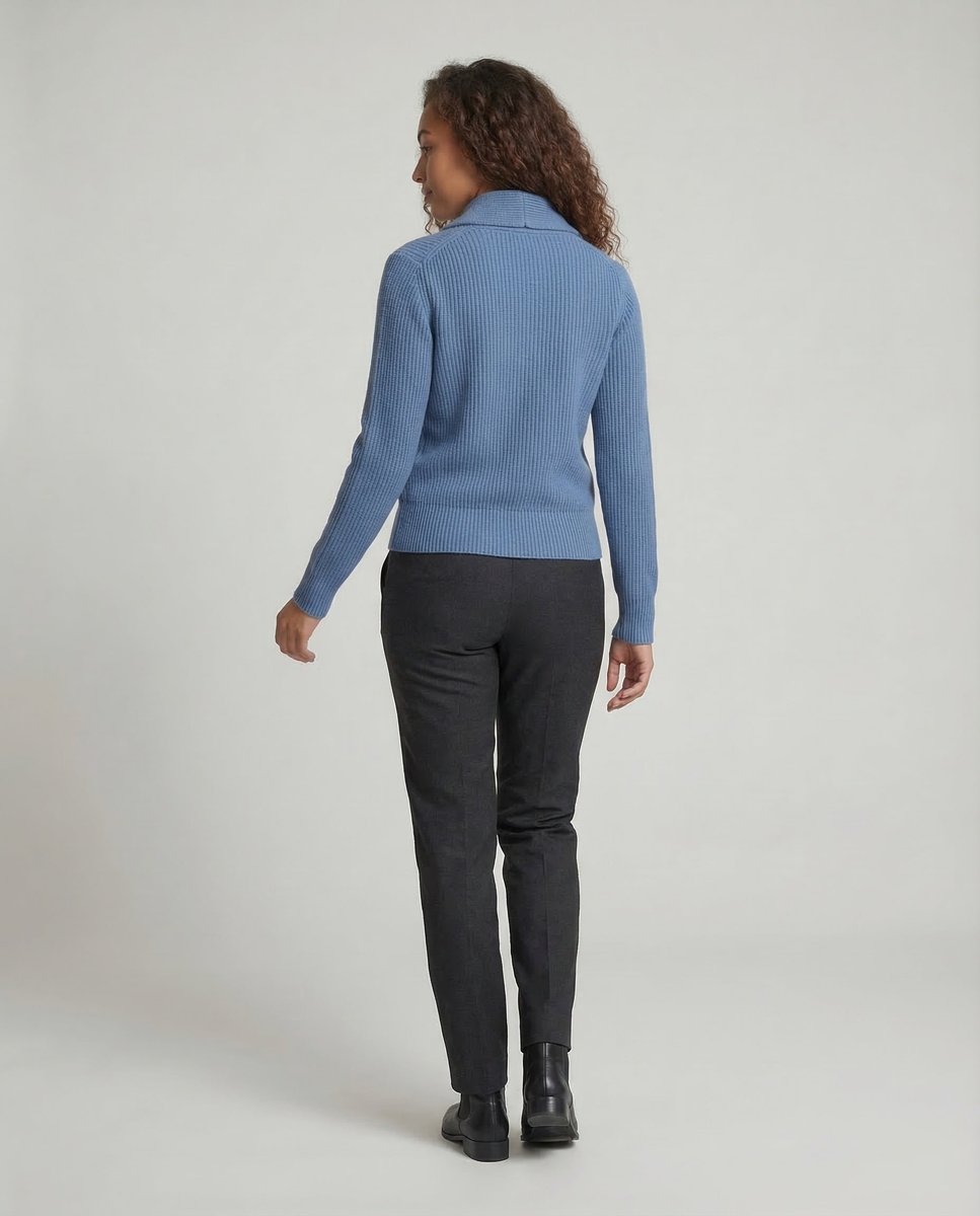 Scarlett | Women's Ribbed Knit Lapel-Collar Cardigan