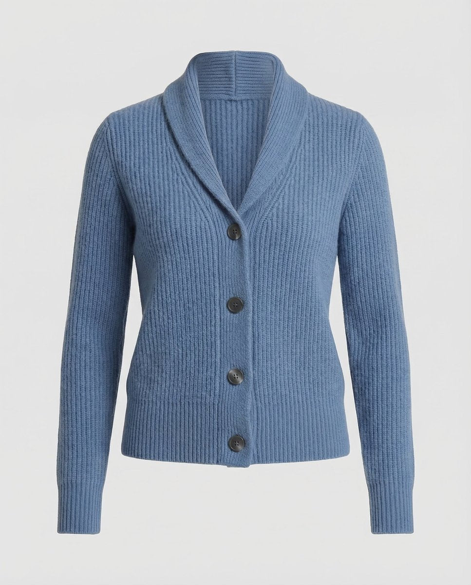 Scarlett | Women's Ribbed Knit Lapel-Collar Cardigan