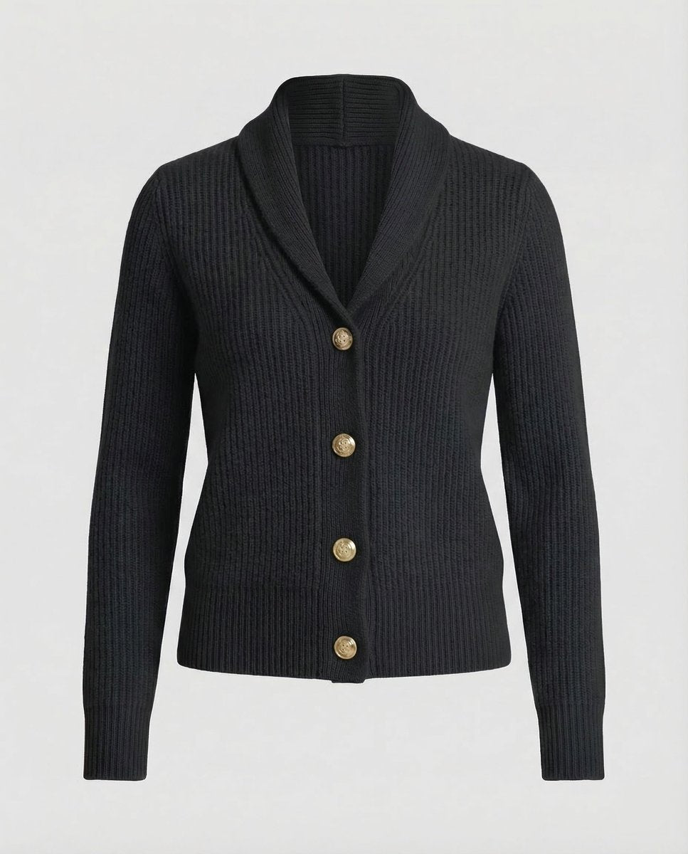 Scarlett | Women's Ribbed Knit Lapel-Collar Cardigan