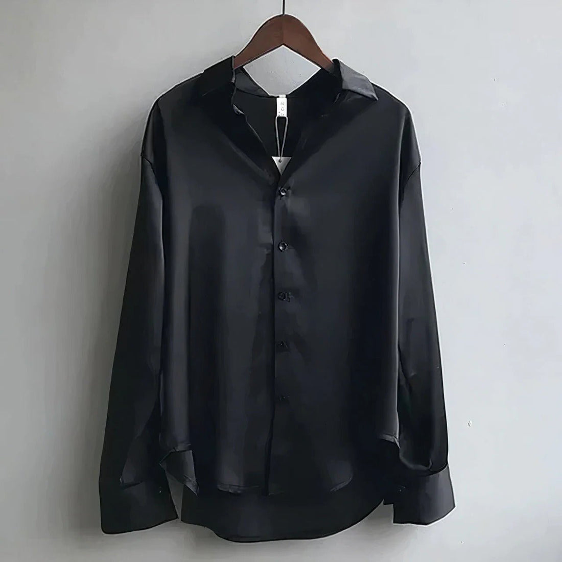 Willow | Women's Satin Button-Down Long Sleeve Pointed Collar Blouse