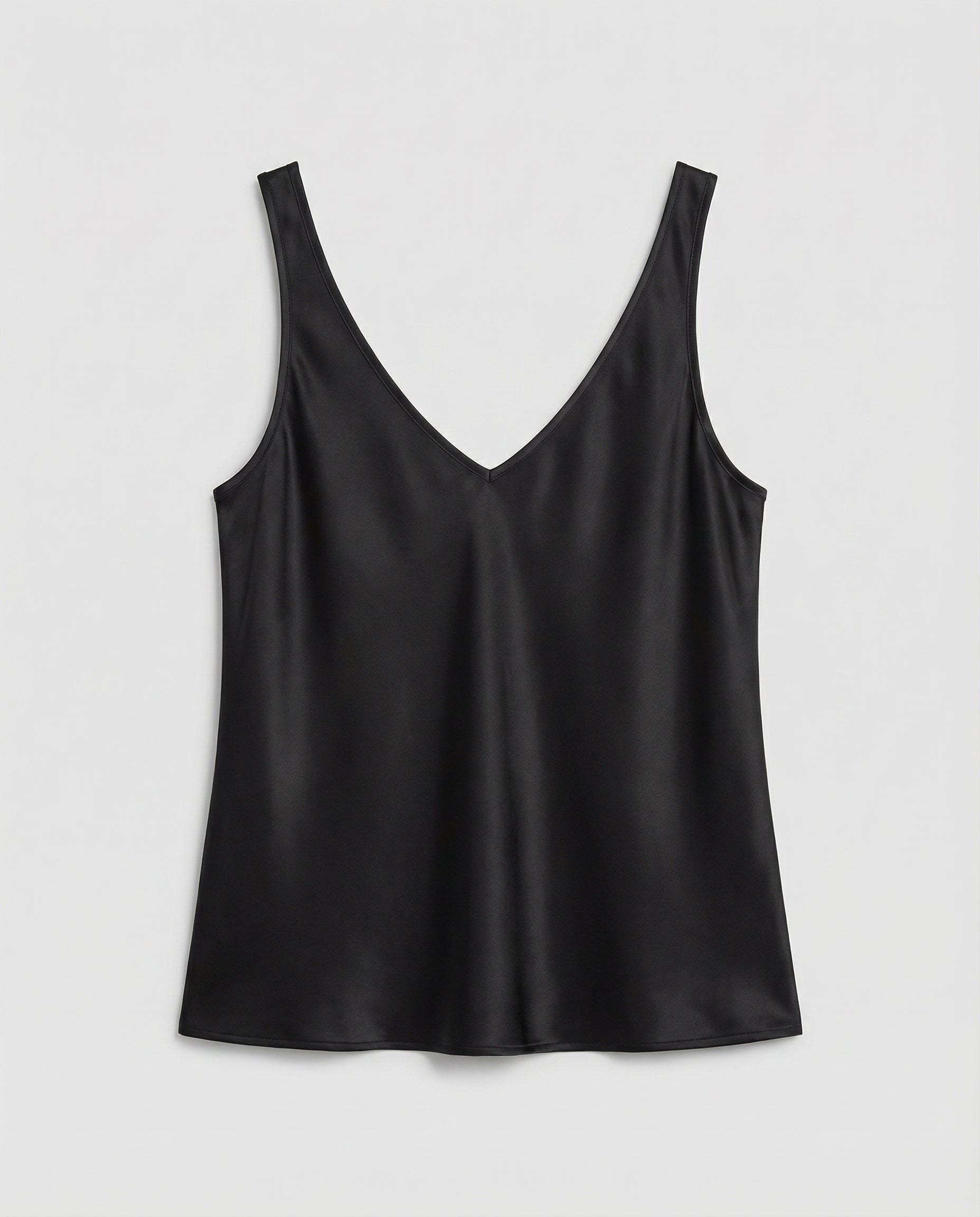 Freya | Women's Satin V-Neck Wide-Strap Camisole Top