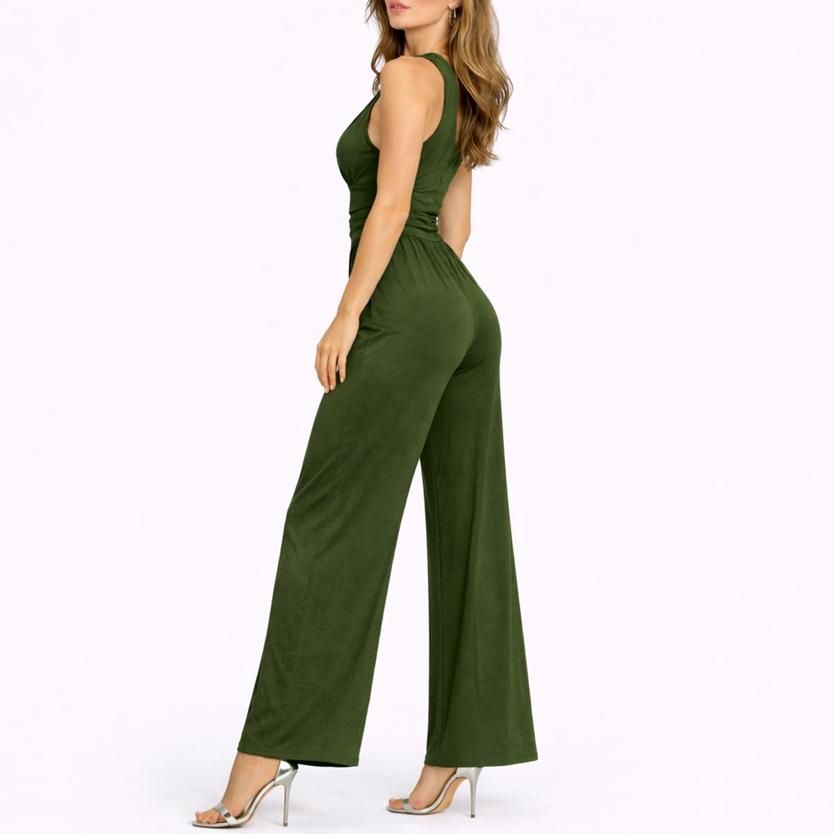 Daphne | Women's Deep V-Neck Wide-Leg Jumpsuit