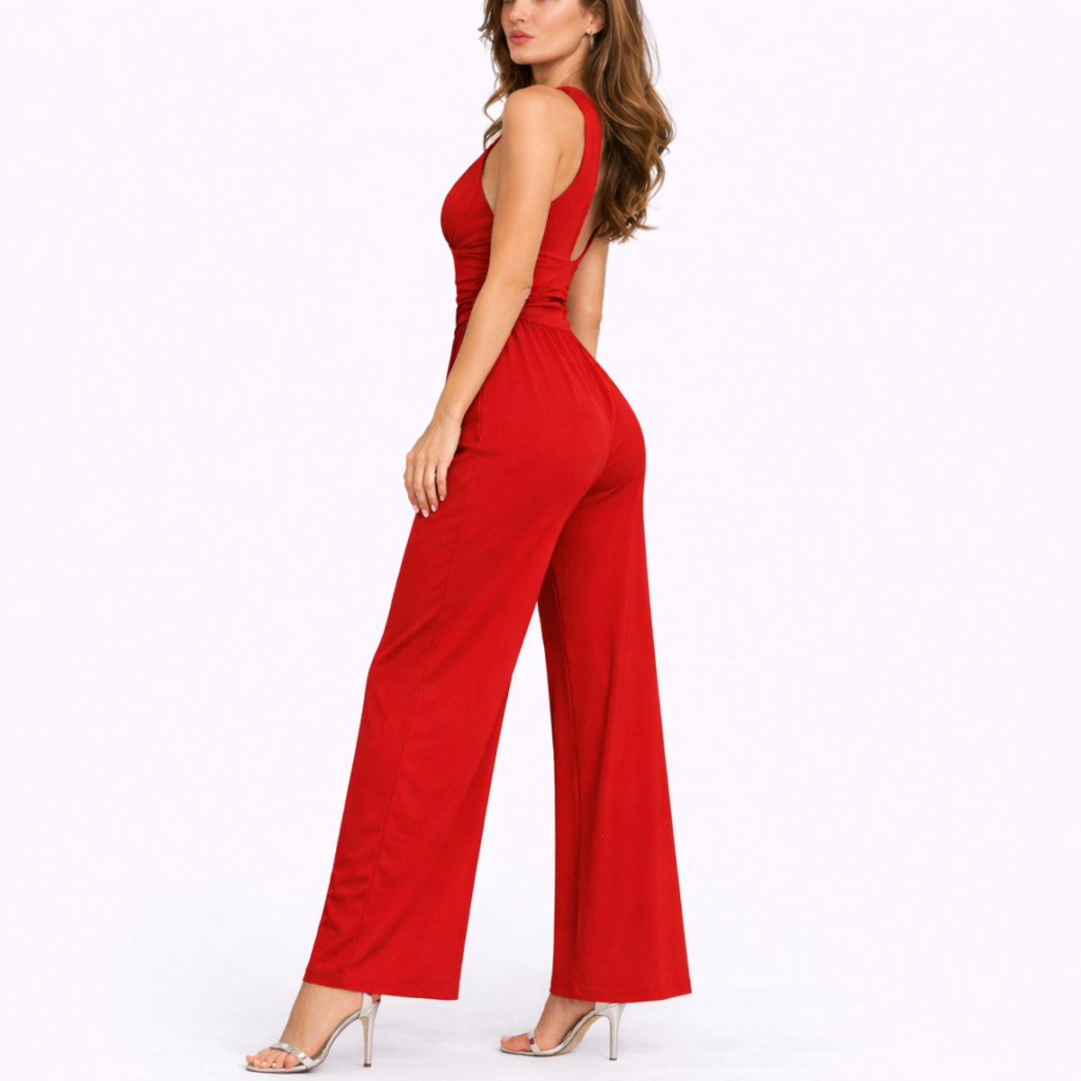 Scarlett | Women's Deep V-Neck Wide-Leg Jumpsuit