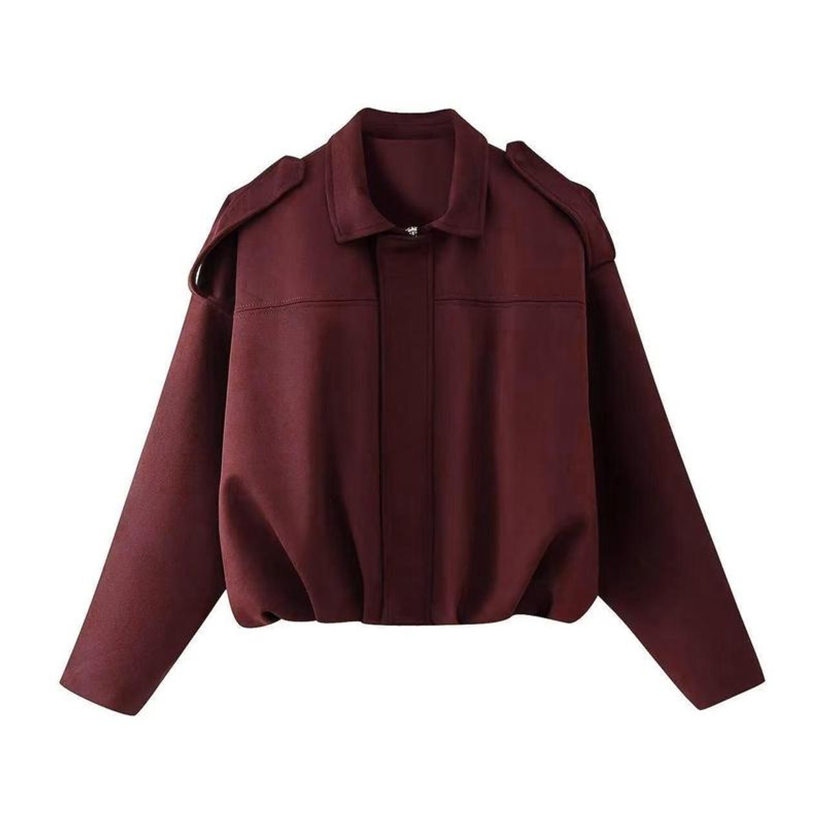 Amelia | Women's Vintage-Inspired Faux Suede Oversized Bomber Jacket