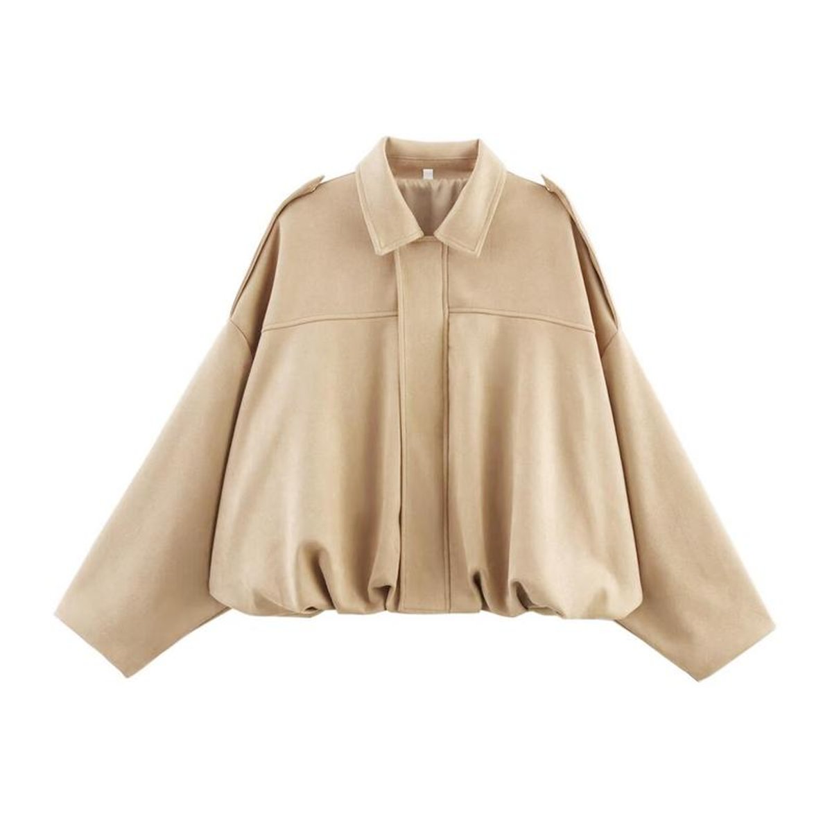 Amelia | Women's Vintage-Inspired Faux Suede Oversized Bomber Jacket